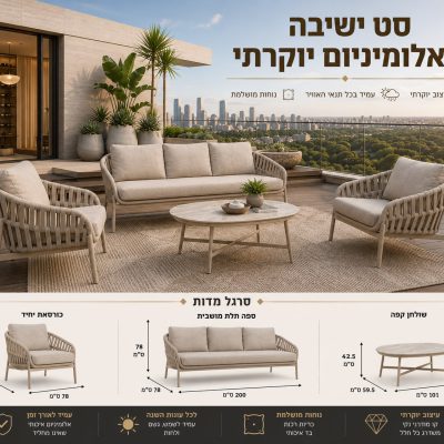 פינת ישיבה יוקרתית דגם סופיה ARAVA