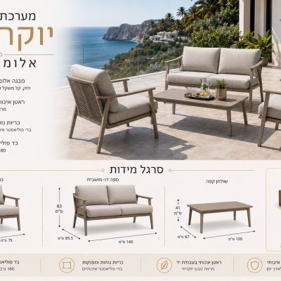 פינת ישיבה יוקרתית דגם ARAVA -KITO